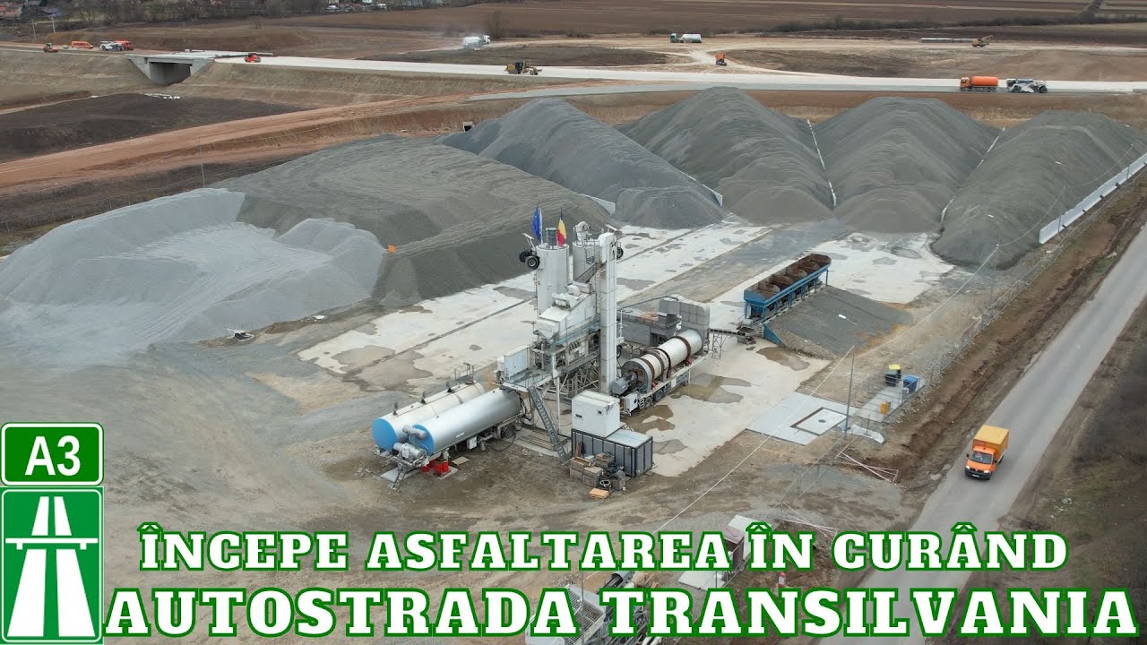 A3 | Stația de asfalt UMB pregătită la nodul rutier de la Zimbor - Autostrada Transilvania A3