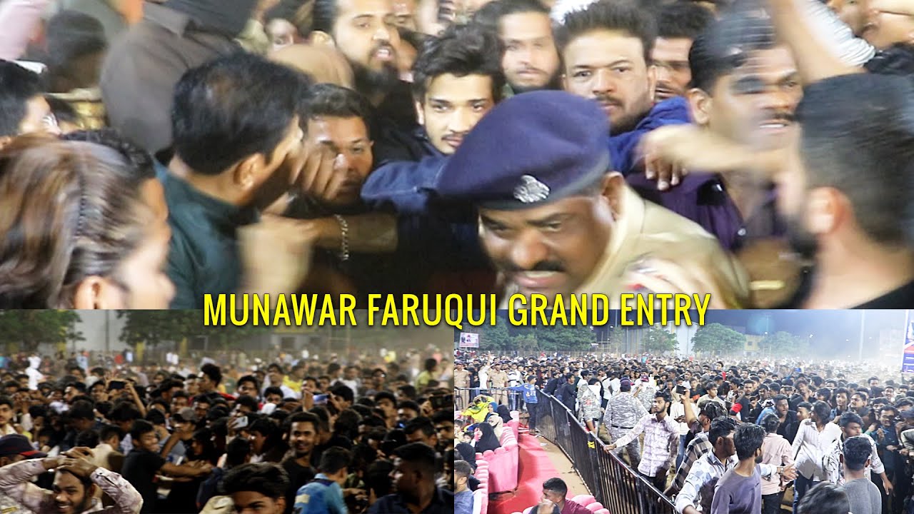 Munawar Faruqui Grand ENTRY FAN Meetup At Abdul Kalam Azad Stadium In Mumbra | Part 1