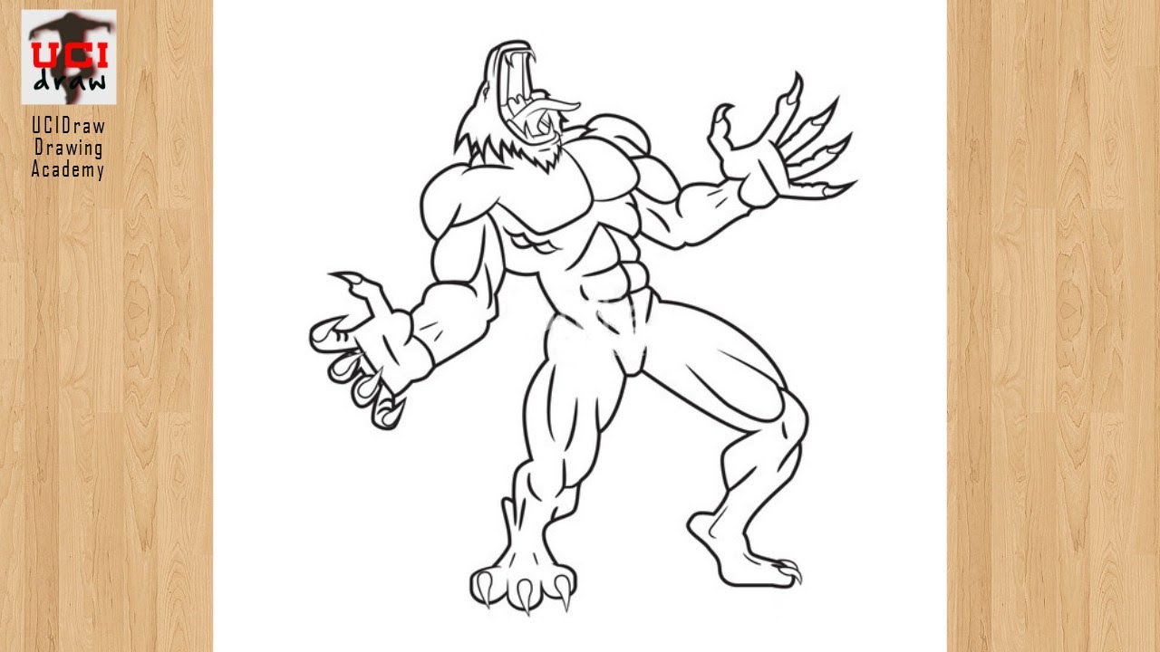 How to Draw a Werewolf Easy Drawing | Werewolf Howling Sketch Step by Step | Scary Wolfman Artwork