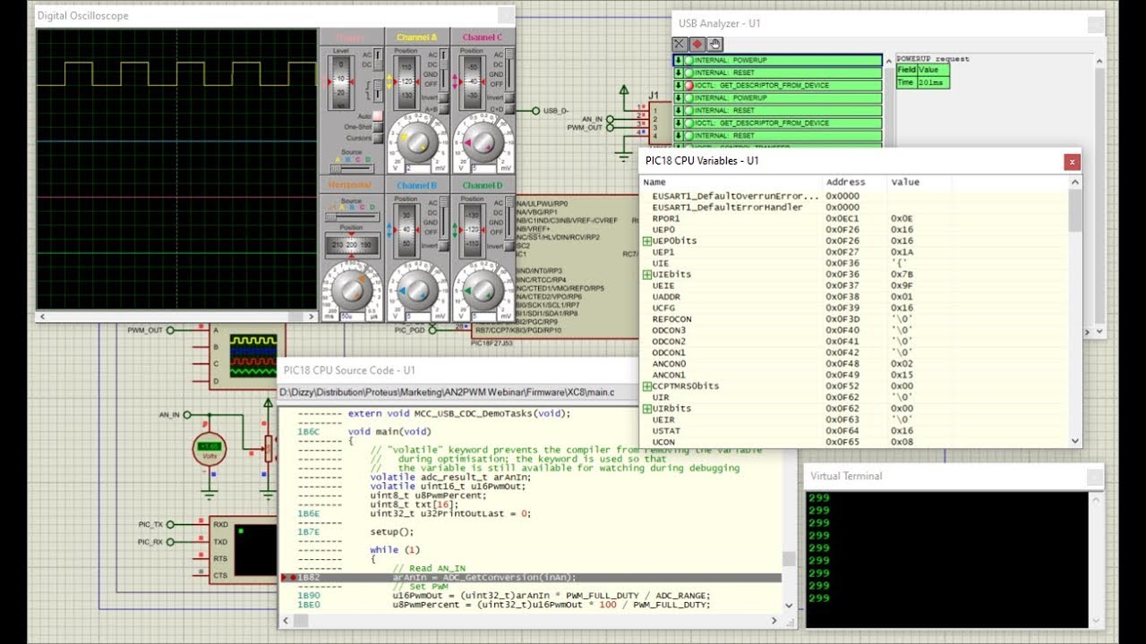 Proteus Schematic Capture, PCB Design & MCU Simulation Walkthrough