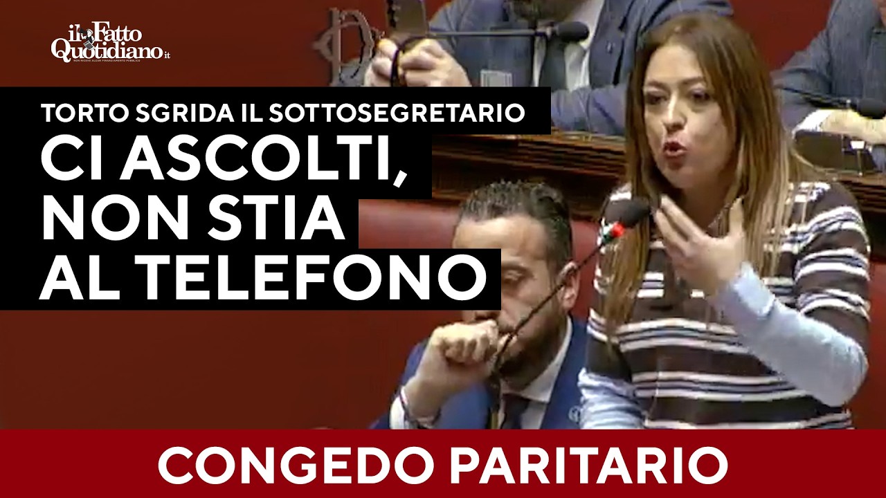 Torto (M5S) striglia il sottosegretario che sta al telefono durante il suo intervento: 