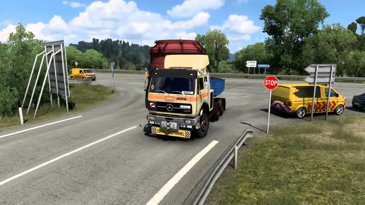 Euro Truck Simulator 2 #10 | Cagliari to Sássari (Italia) | Mercedes-Benz 1632NG | Special Transport