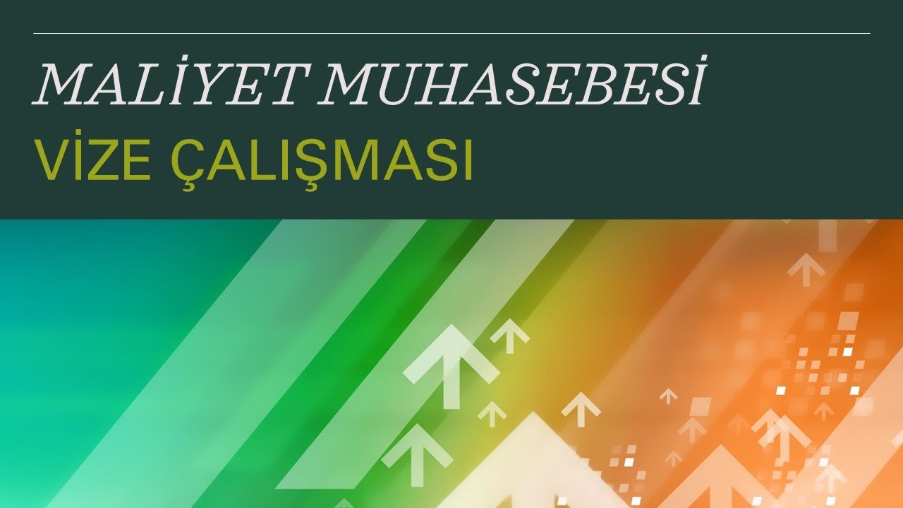 Maliyet Muhasebesi Vize Çalışması
