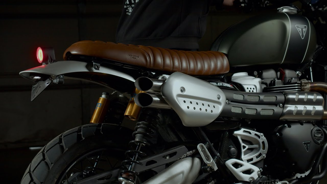 Triumph Scrambler 1200 XC // SP Engineering Exhaust BEFORE + AFTER [4K]