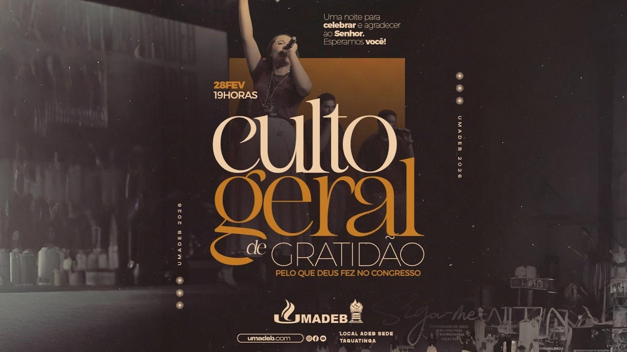 Culto Geral de Gratidão - UMADEB 2026