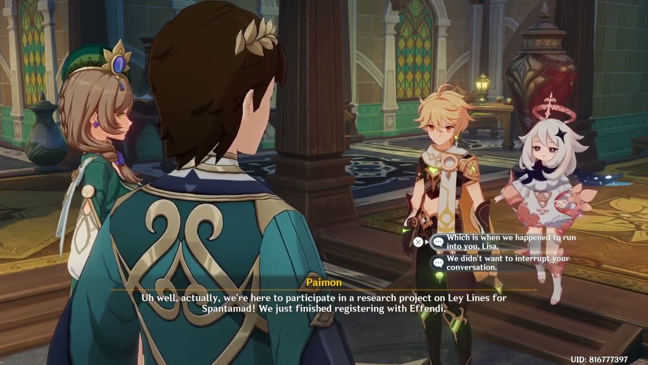 LISA LOVES AETHER GENSHIN IMPACT CUTSCENE