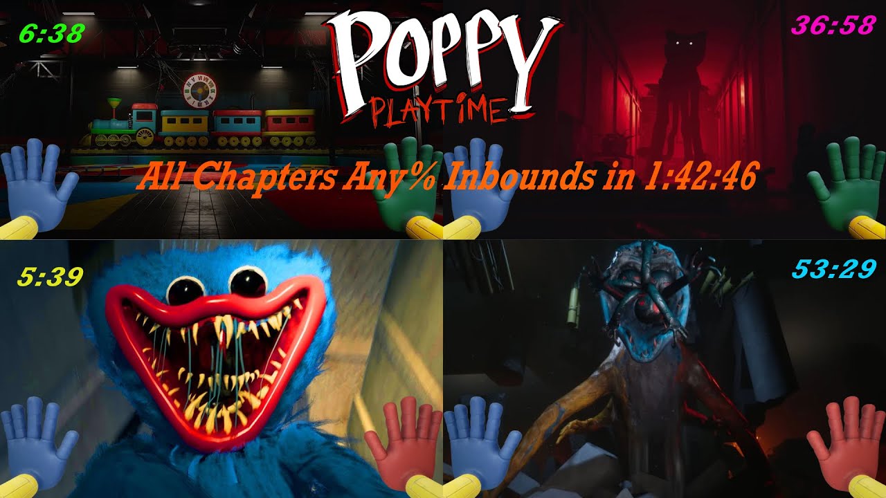 Poppy Playtime Marathon / Any% Speedrun / (Inbounds) in 1:42:46