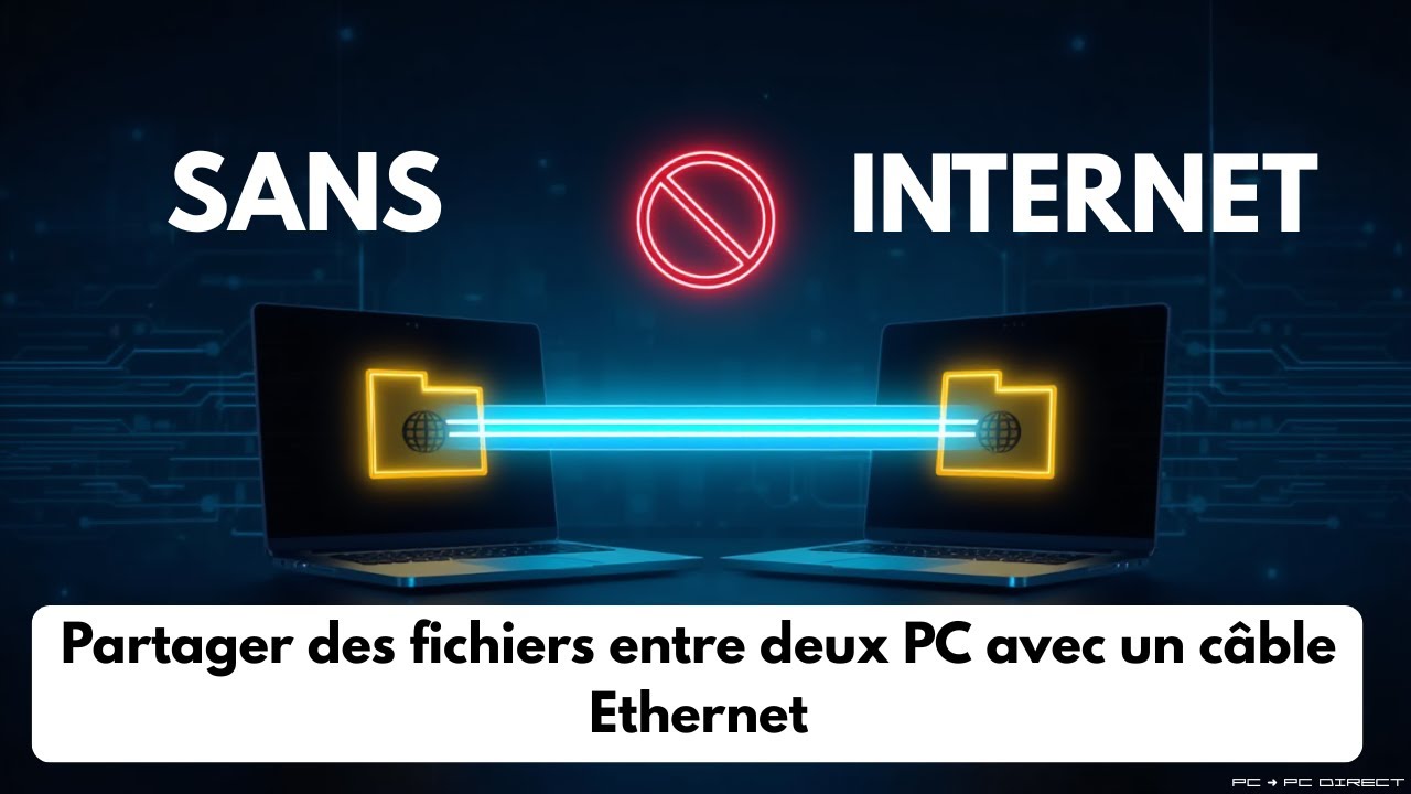 Partager des fichiers entre deux PC avec un câble Ethernet Sans Internet