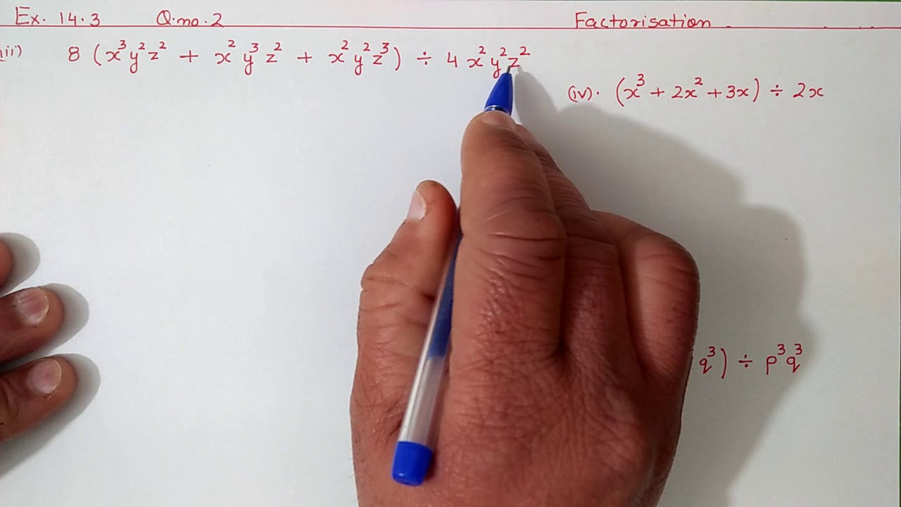 Ex.12.3 Q.2 Chapter:12 Factorisation | Ncert Maths Class 8 | Cbse