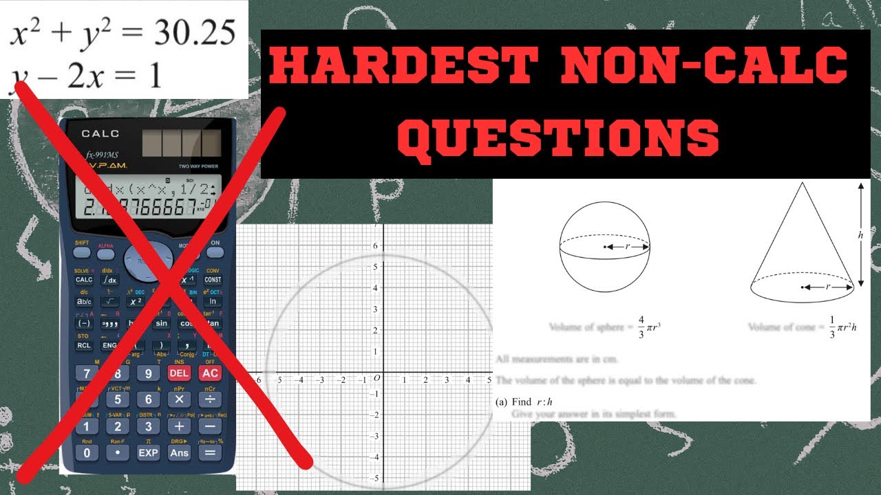 Hardest Edexcel GCSE Maths Questions (Non-Calculator)
