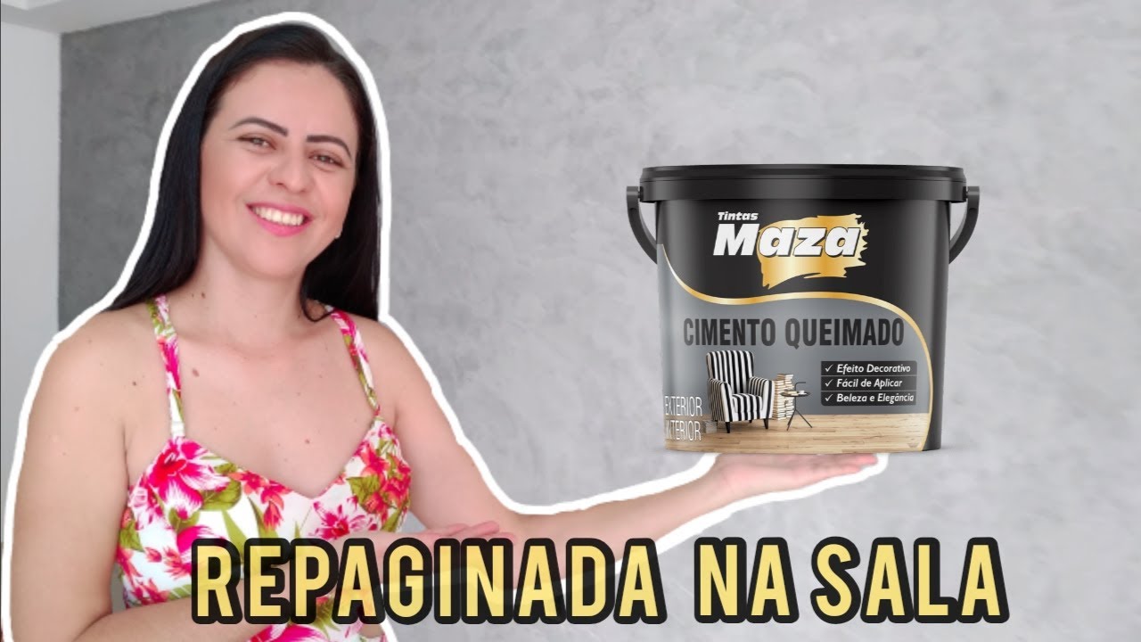 FIZEMOS CIMENTO QUEIMADO NA SALA - Cimento queimado Maza #diariodereforma