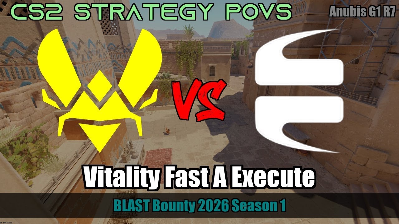 Vitality Fast A Execute - Anubis G1R7 | Vitality | BLAST Bounty 2026 Season 1 #cs2 #counterstrike2