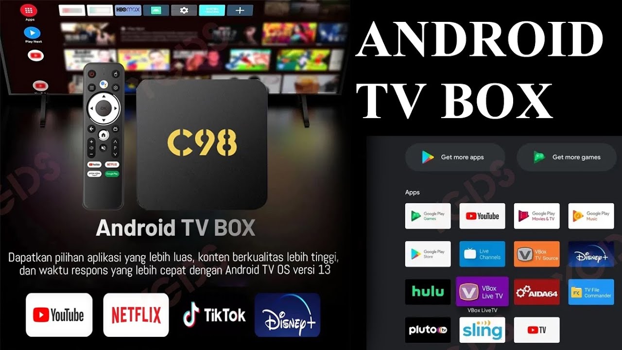STB ANDROID TV BOX YGDS C98 4K Ultra HD