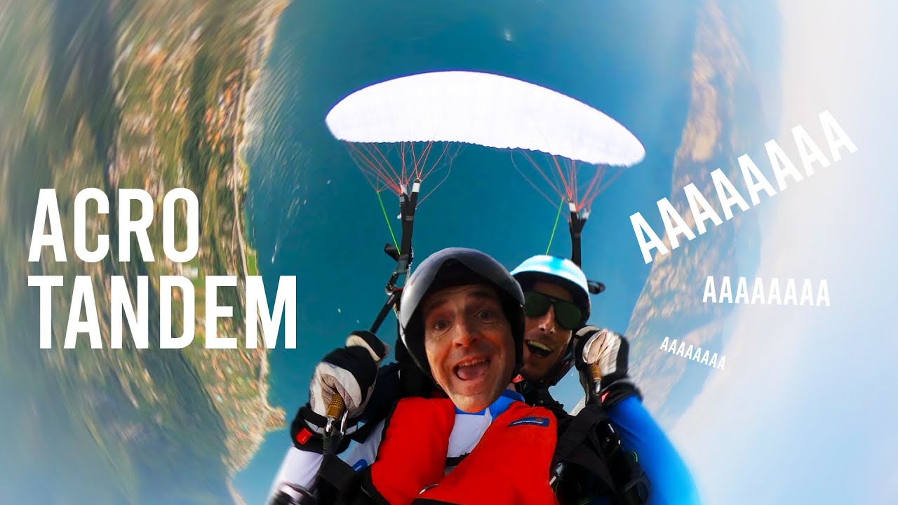 Awesome ACRO Tandem Paragliding INFINITY TUMBLING with EXTREME pro Pal Takats