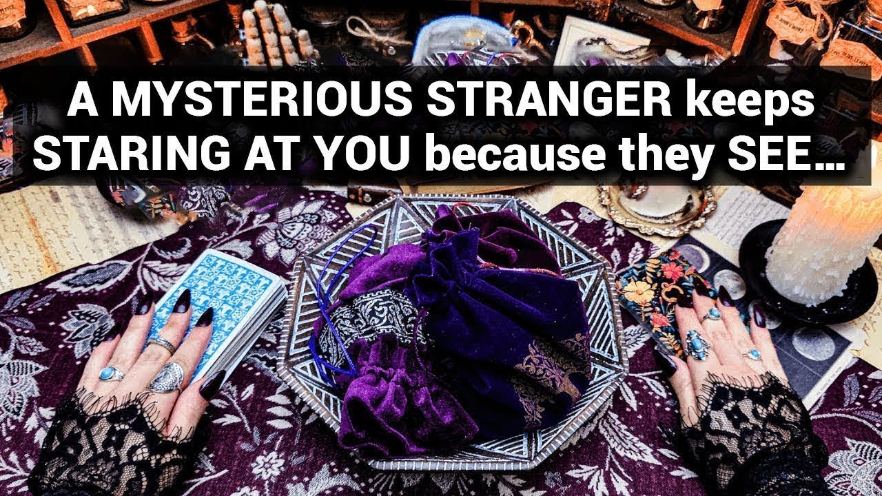 A MYSTERIOUS STRANGER keeps LOCKING EYES with you after noticing...