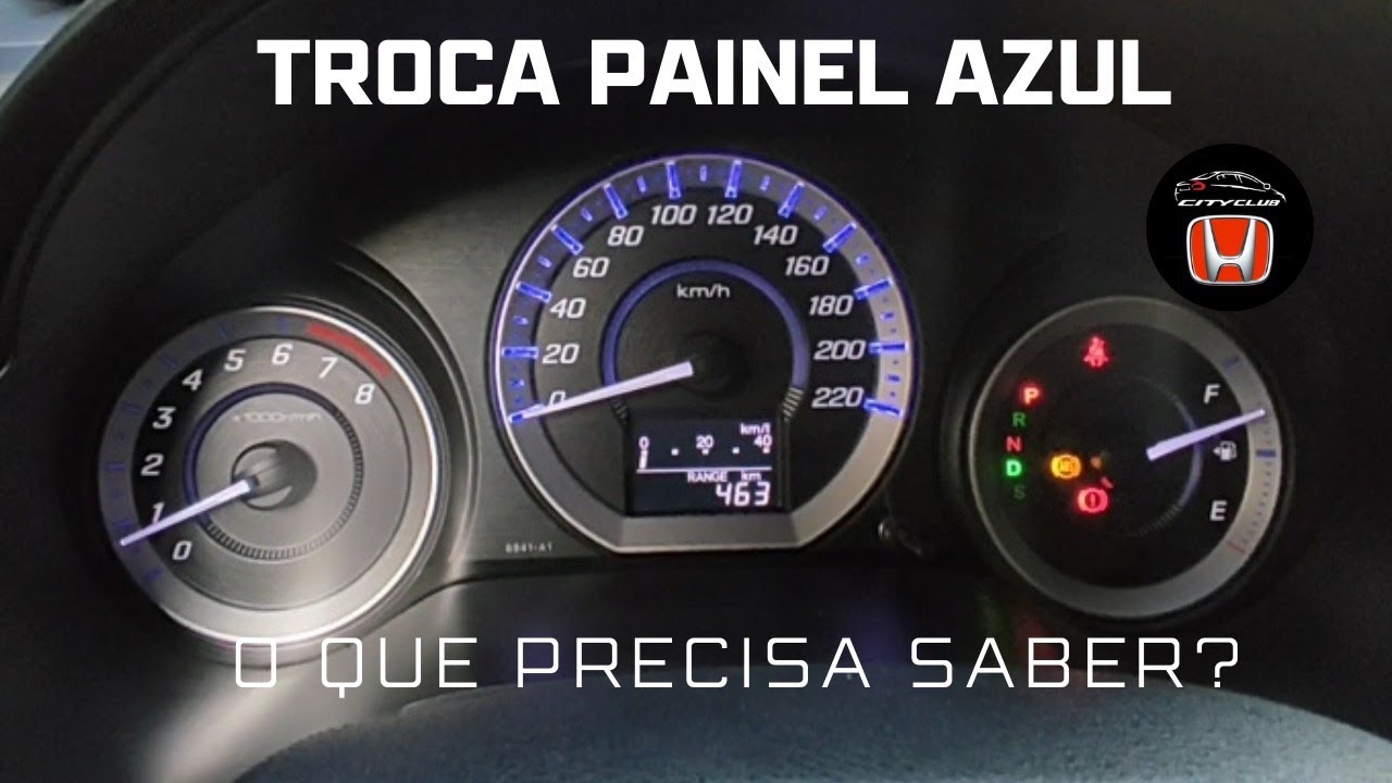 COMO TROCAR O PAINEL LARANJA PELO AZUL DO HONDA CITY 2009/12
