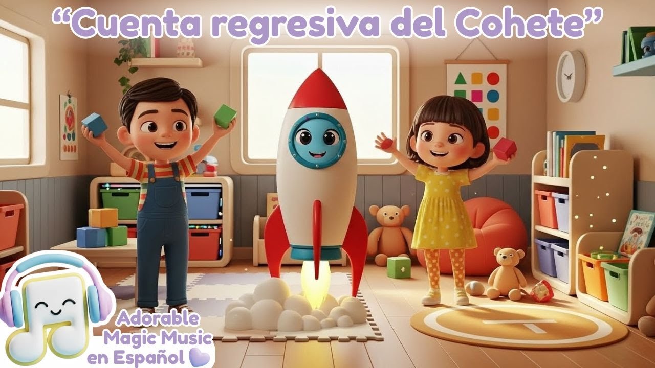 Cuenta Regresiva del CoheteI Canción de Limpieza | Canción para Recoger Juguetes para niños