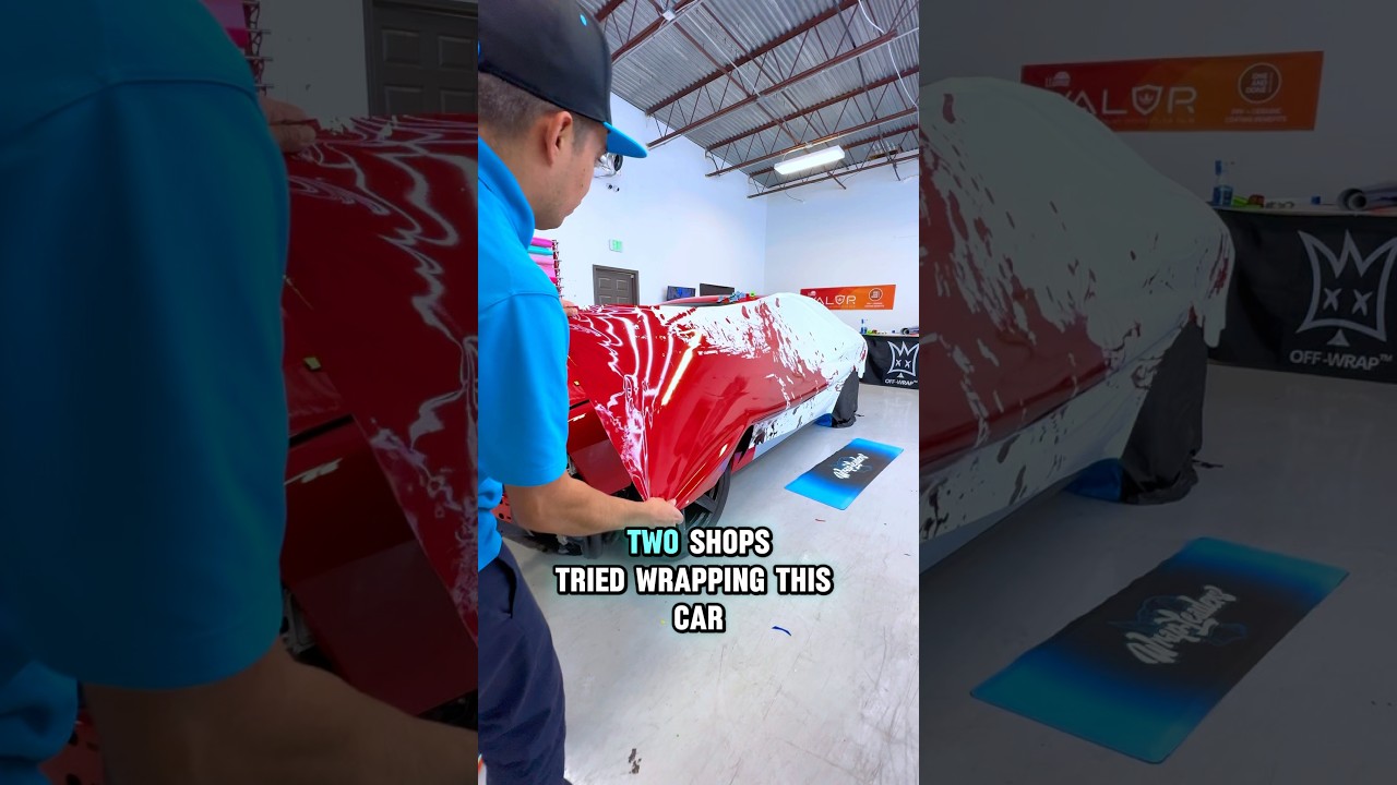 Two Shops tried Wrapping this car 😬 