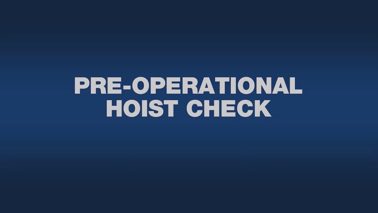 CM Electric Chain Hoist (General) Pre-Operation Inspection