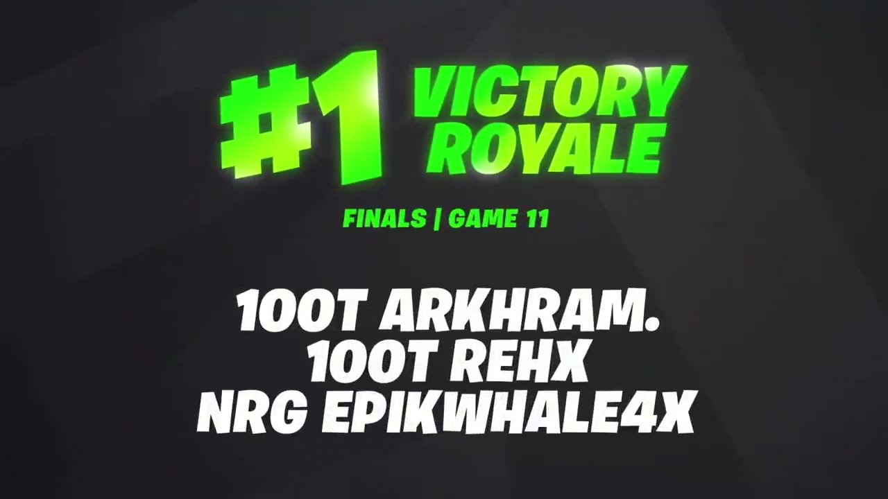 FINAL FNCS: #ARKHRAM1X #REHXFN #EPIKWHALE (GAME 11) VICTORIA MAGISTRAL TEMPORADA 7 CAP&Iacute;TULO 2