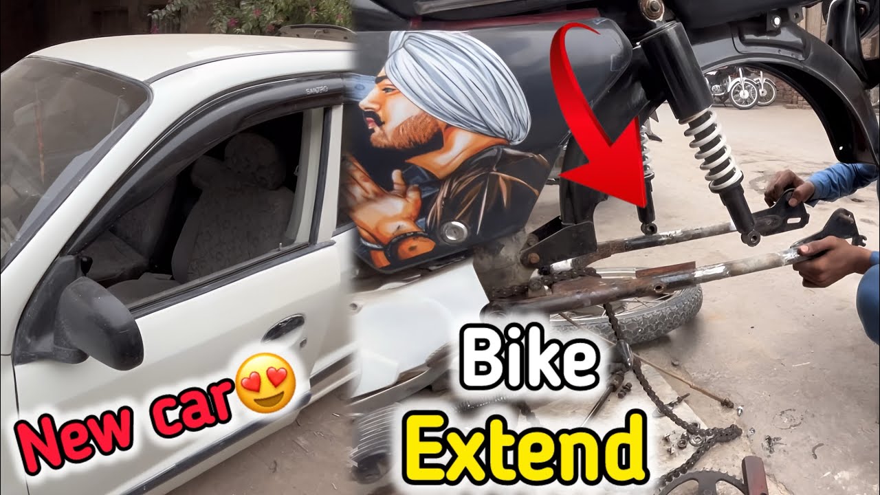 Bike Extend project start🤩| New car dakhny gaye😍| CD70 modifications