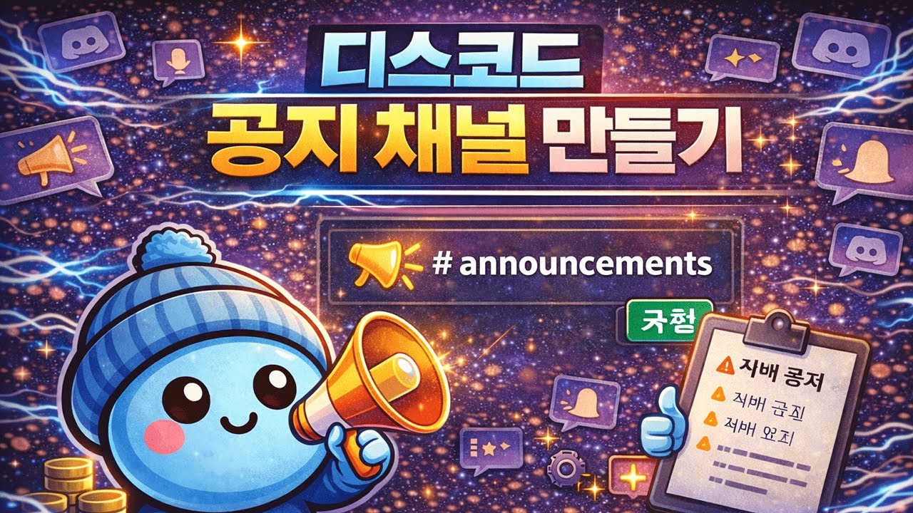 디스코드 공지 채널 만드는 법