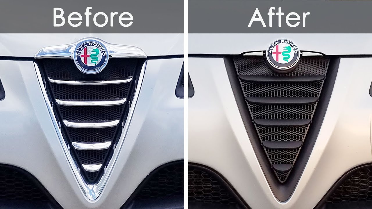Решётка радиатора Alfa Romeo GT: обновление, как покрасить решётку в пластик, решётка