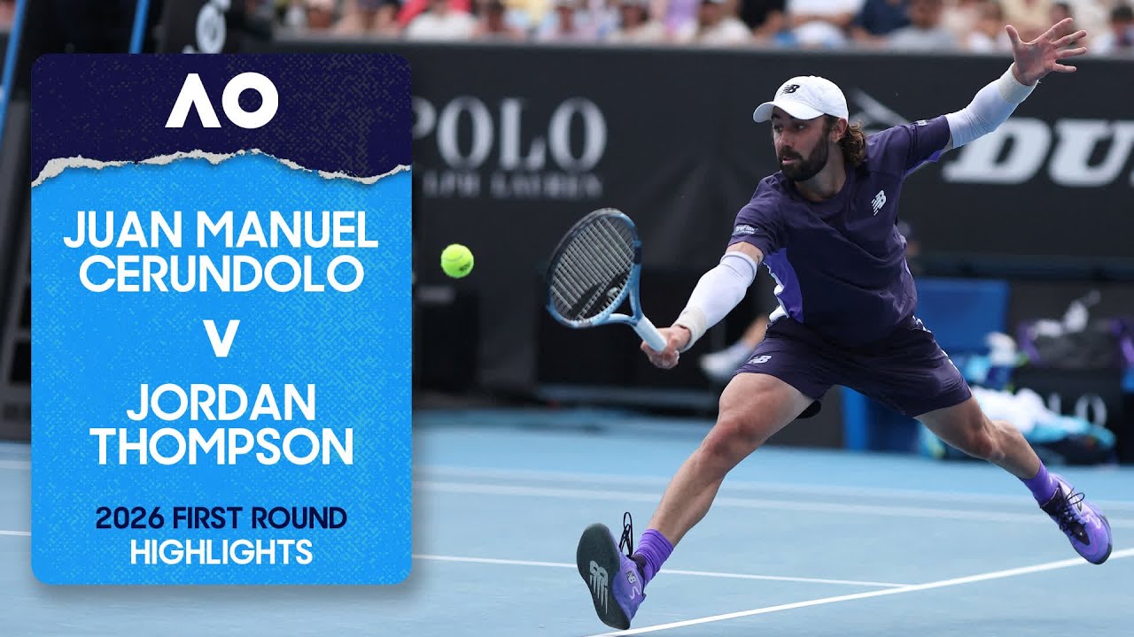 Juan Manuel Cerundolo v Jordan Thompson Highlights | Australian Open 2026 First Round