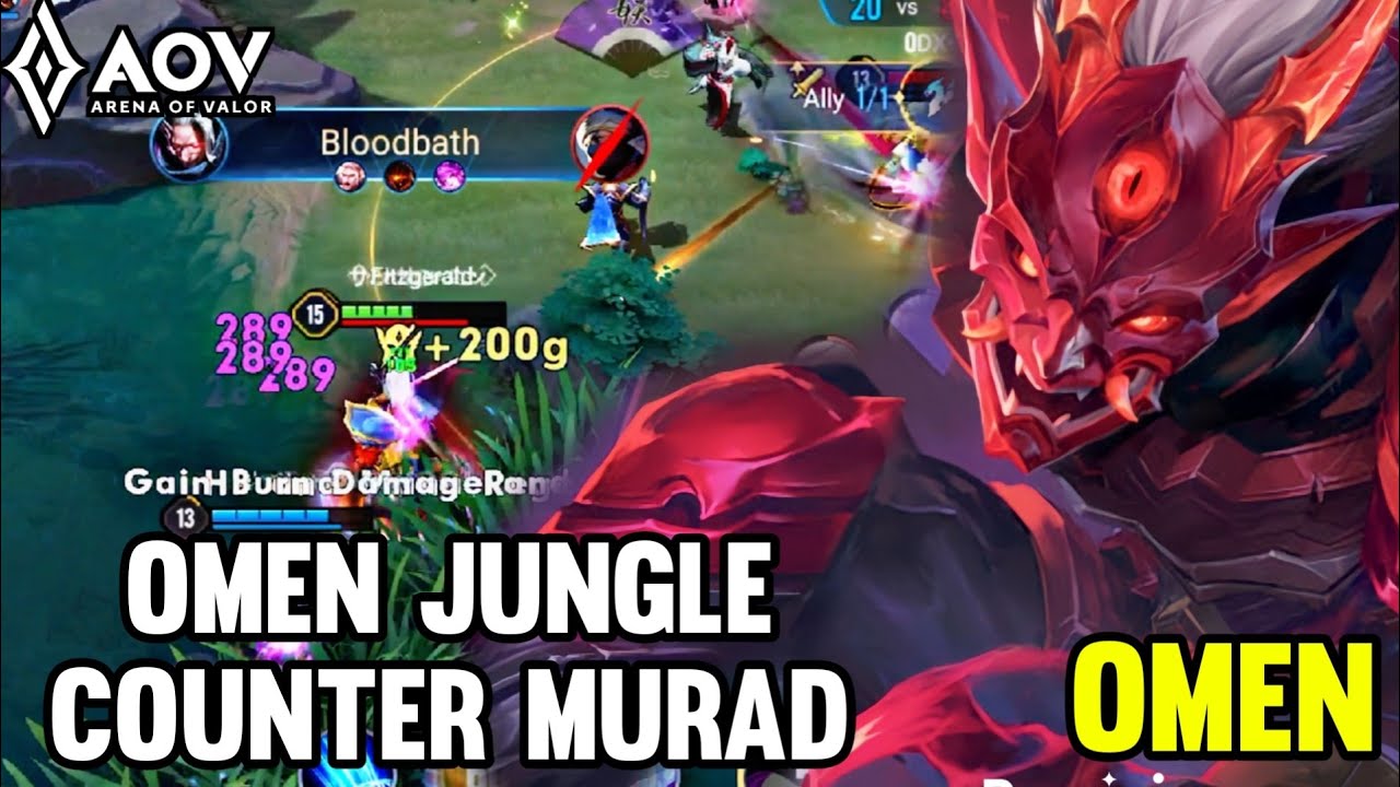 AOV : OMEN GAMEPLAY | JUNGLE COUNTER MURAD - ARENA OF VALOR LIÊNQUÂNMOBILE ROV COT