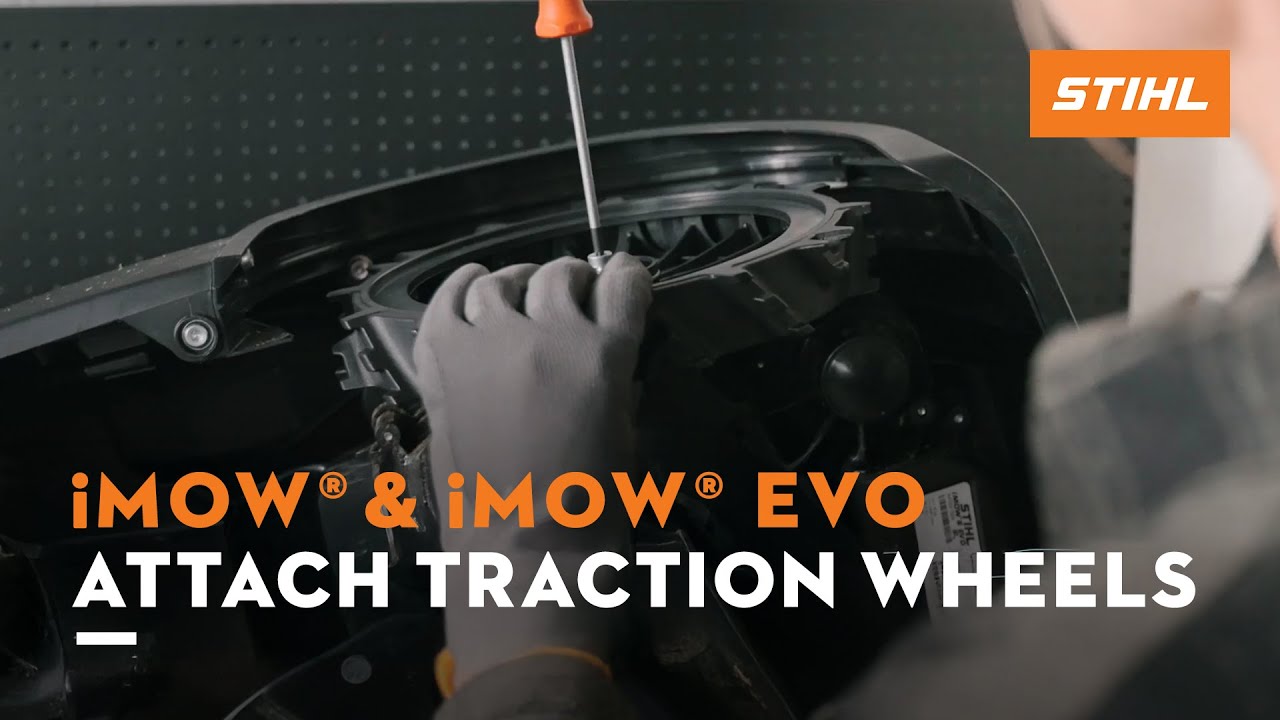 STIHL iMOW® robotic lawn mower I Attaching iMOW® EVO traction wheels