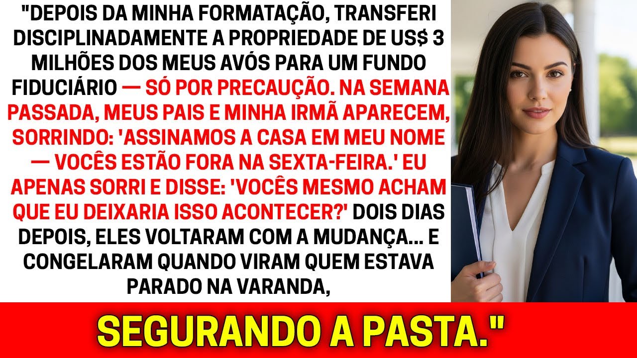Depois da minha formatura, coloquei em segredo os US$ 3 milhões dos meus avós em um fundo blindado.