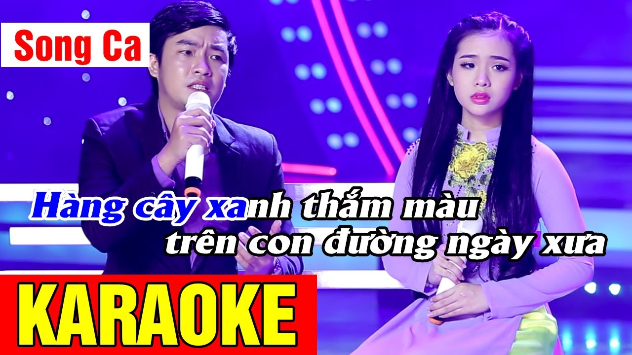 Karaoke ĐƯỜNG TÍM BẰNG LĂNG Song Ca | Thiên Quang ft Quỳnh Trang