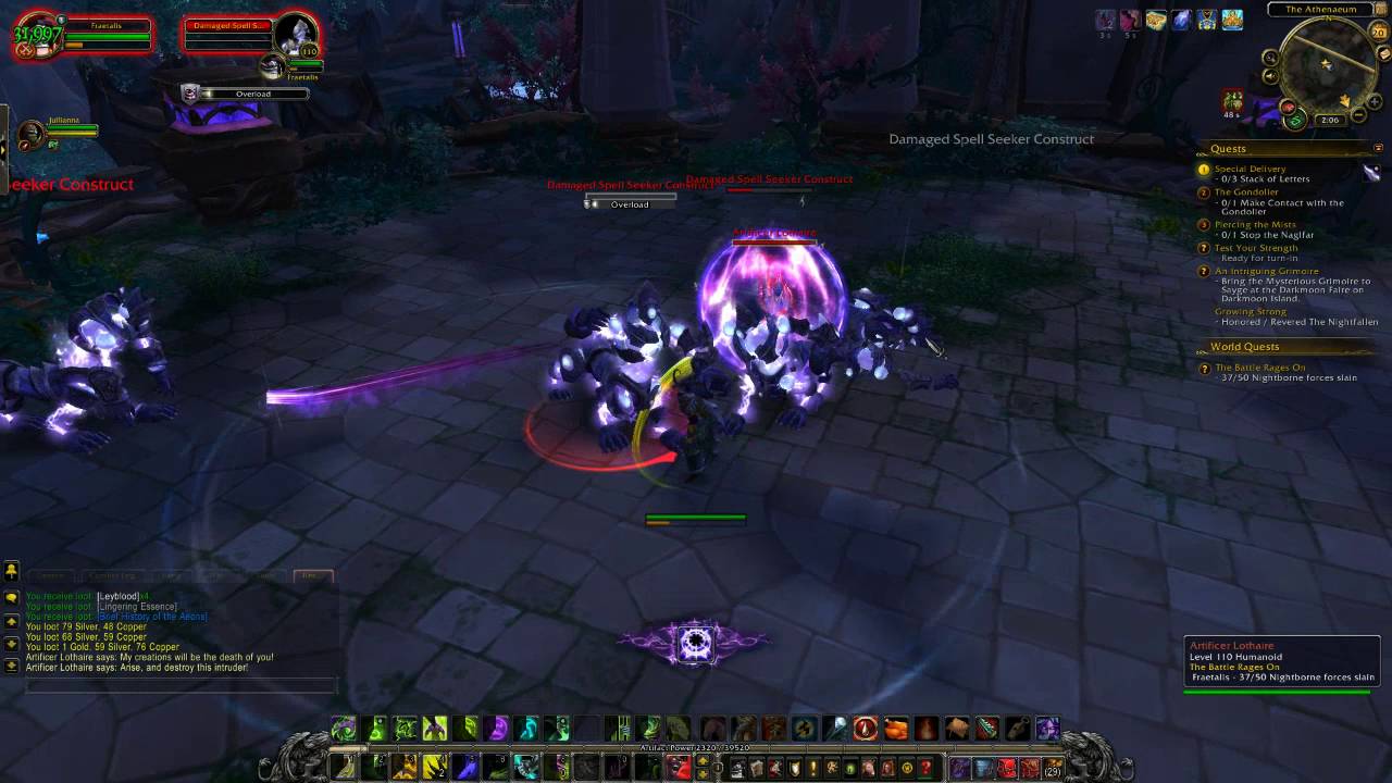 World of Warcraft Artificer Lothaire Suramar Legion Rare Spawn Location