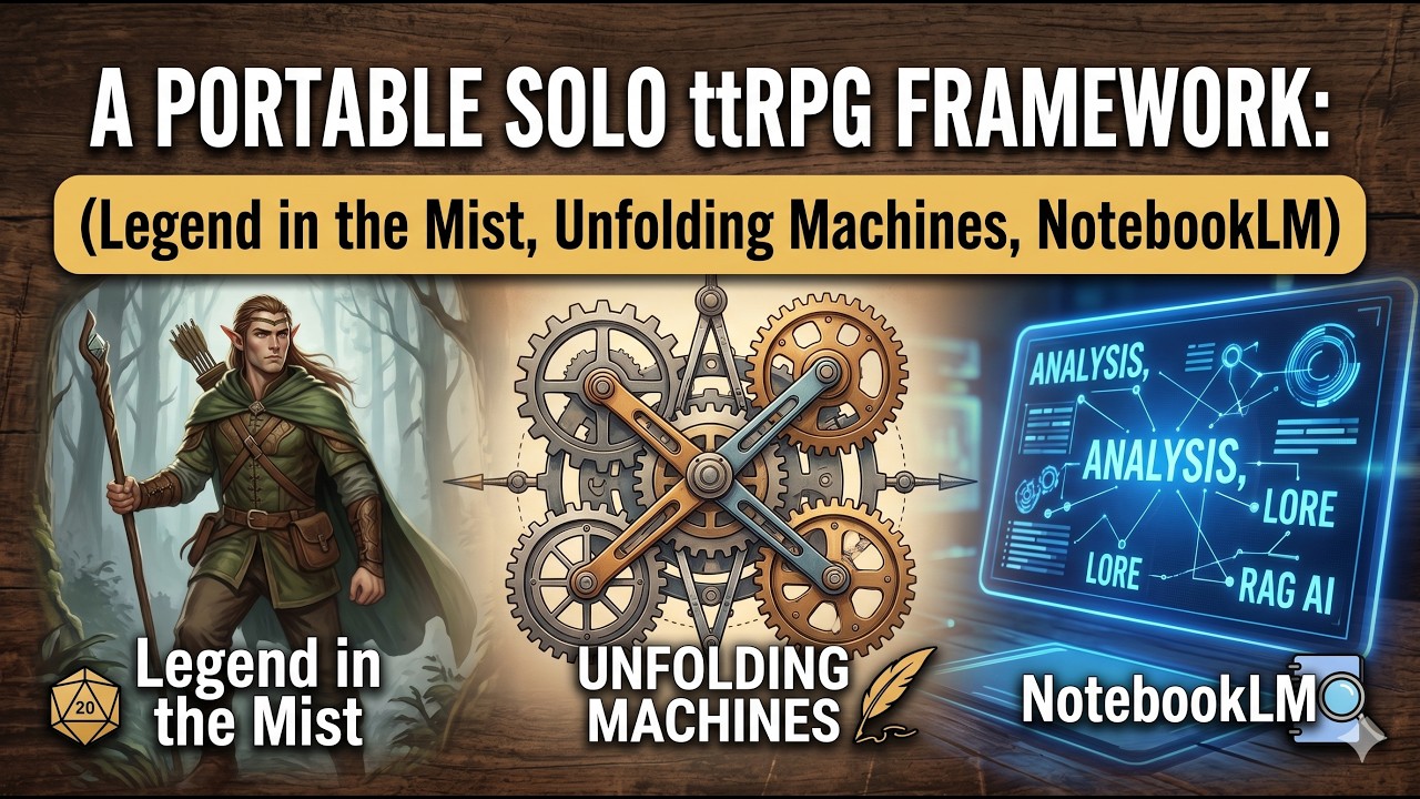 A Portable Solo ttRPG Framework - (Legend in the Mist, Unfolding Machines, NotebookLM)
