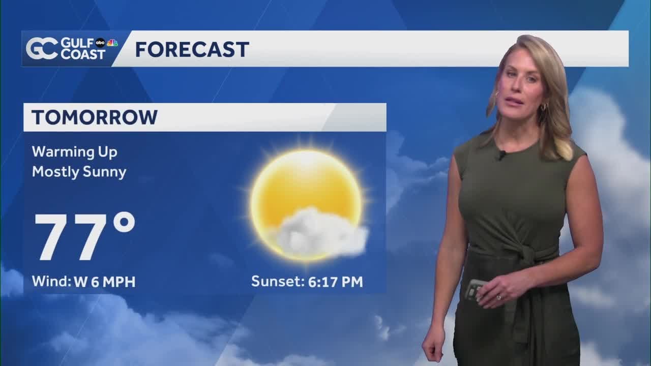 Warm up continues into Wednesday across Southwest Florida