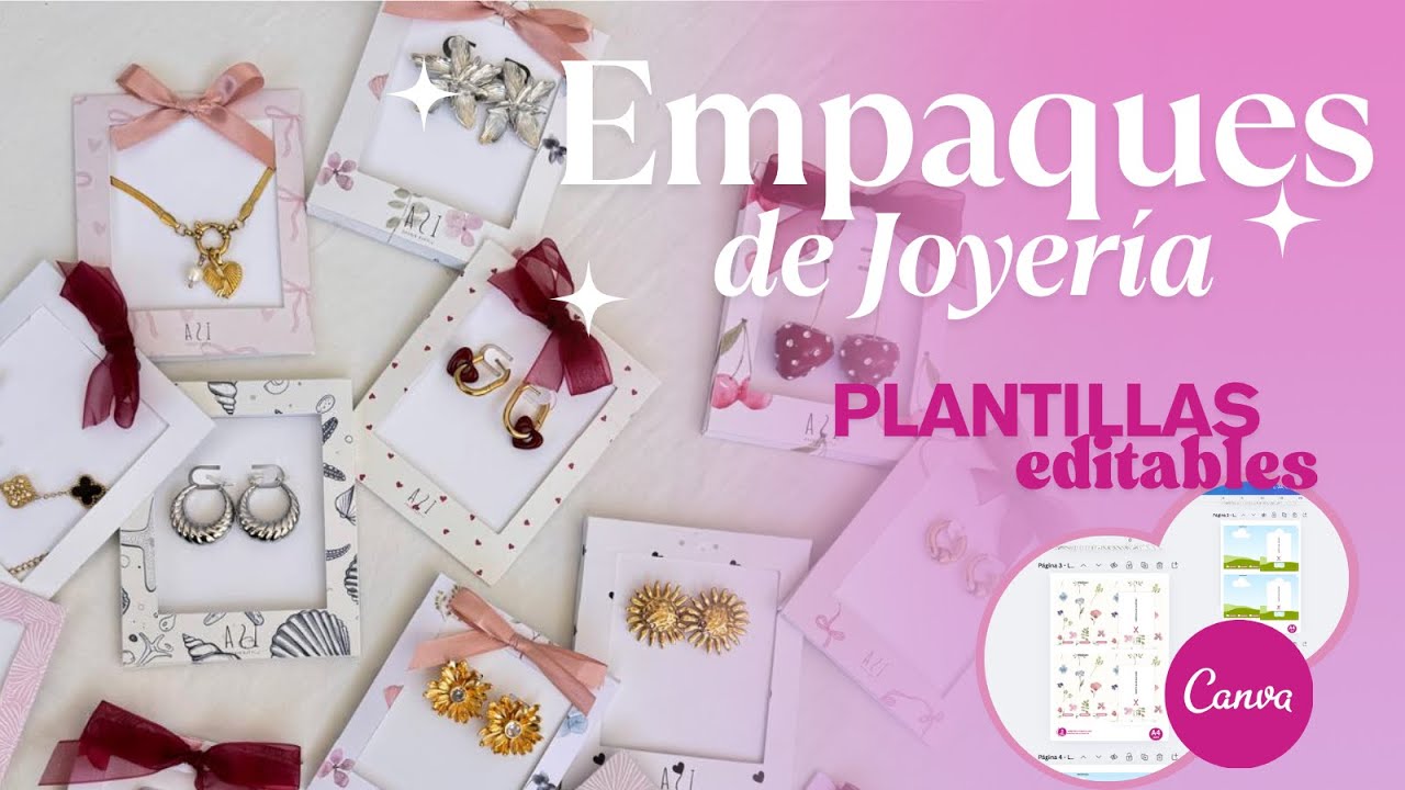 Crea empaques de Joyería Personalizados en Canva I Tutorial Paso a Paso+Plantilla Editable