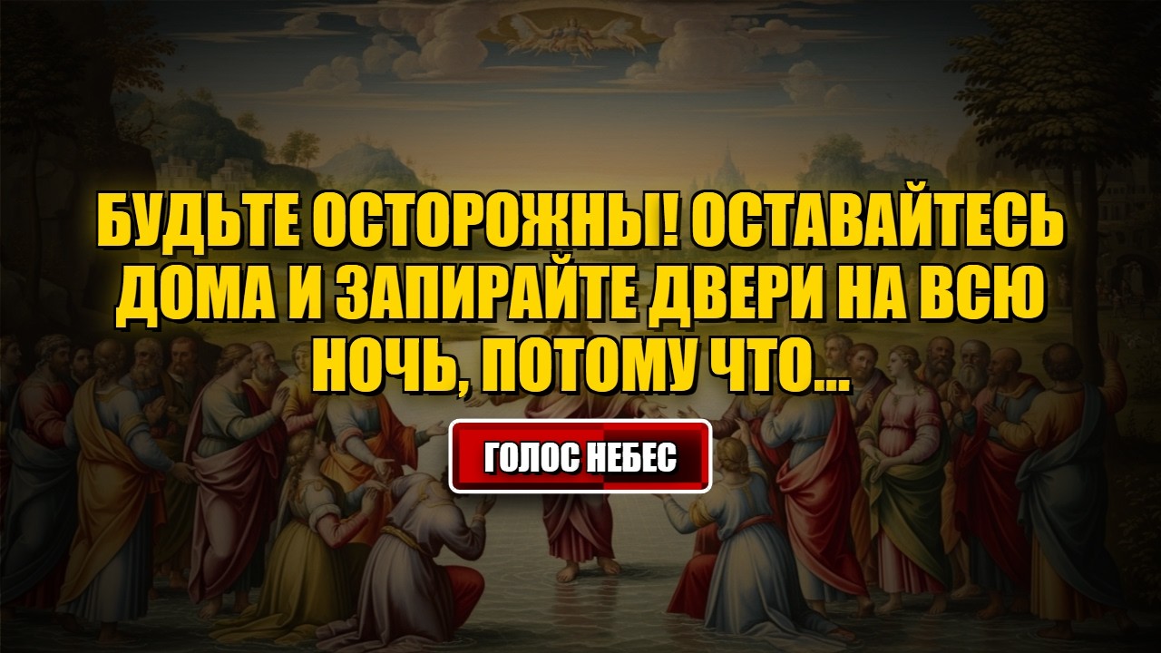 Сегодняшнее послание от Бога Оставайтесь дома и запирайте двери на всю ночь, потому что
