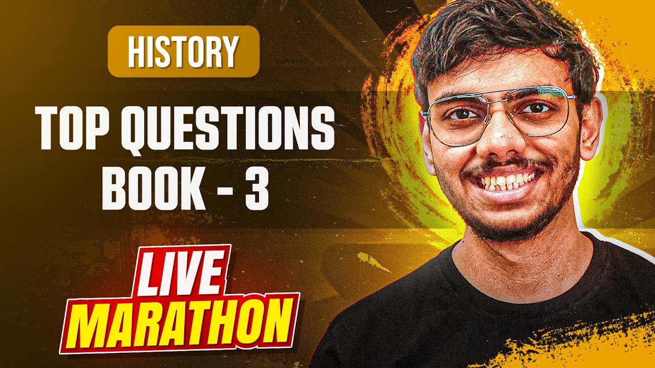 Most Important and Repeated Questions | Class 12 History Book Three Live Marathon for Board Exams