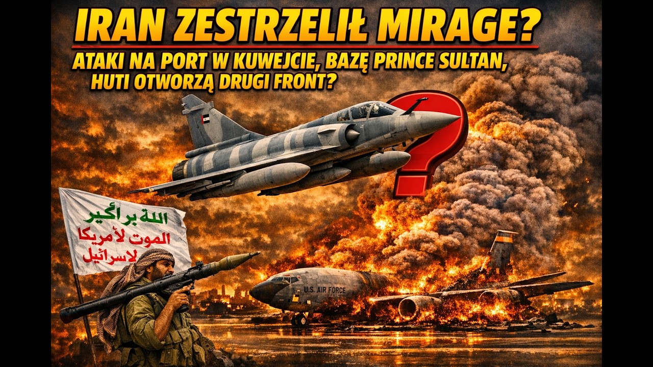 Iran zestrzelił Mirage? Ataki na porty w Kuwejcie, bazę Prince Sultan, Huti otworzą drugi front?
