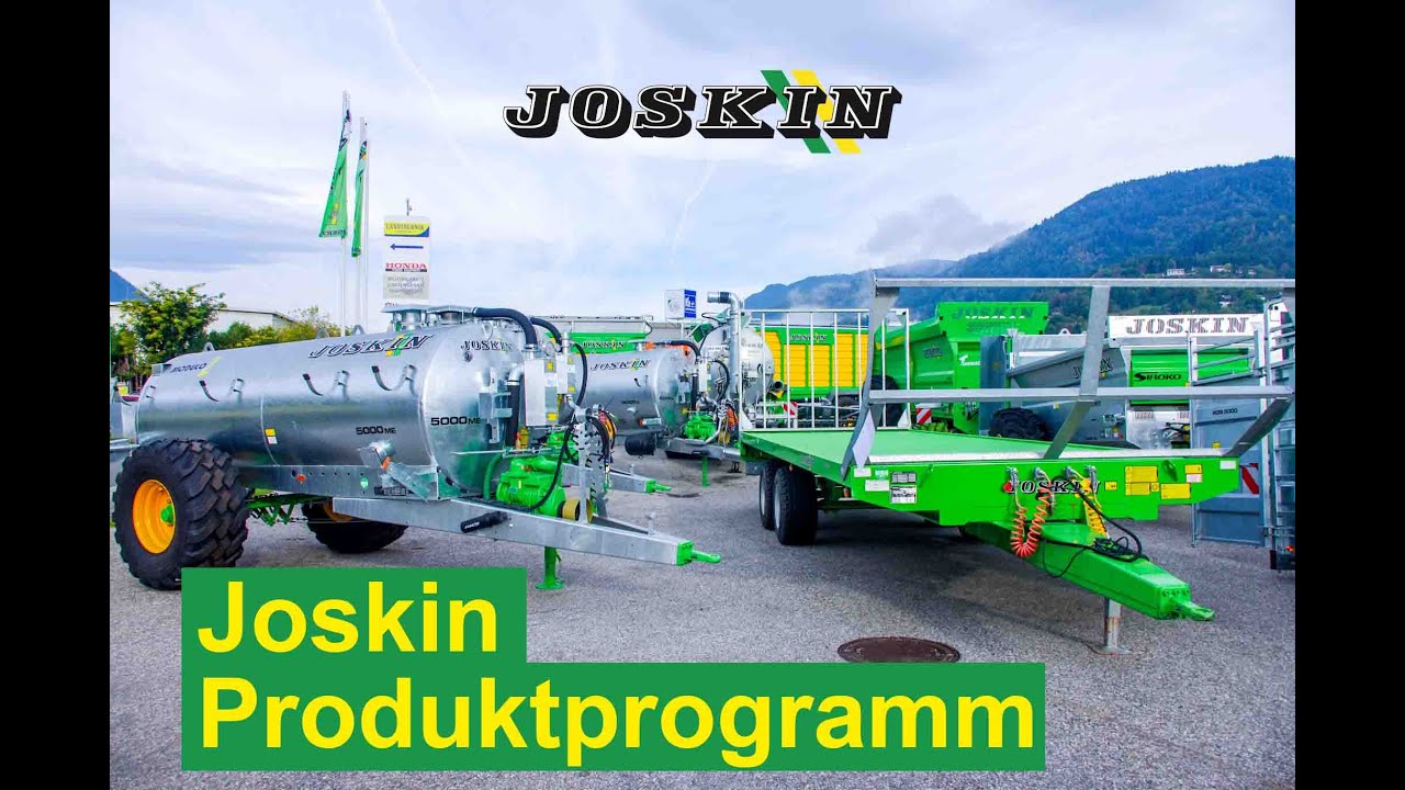 Joskin Produktprogramm - Güllefässer, Miststreuer, Transportwägen und vieles mehr...