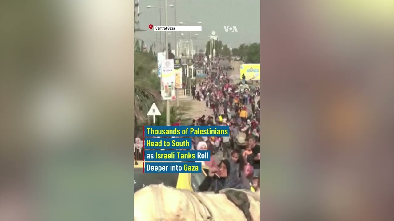 Thousands of Palestinians Head to South as Israeli Tanks Roll Deeper into Gaza