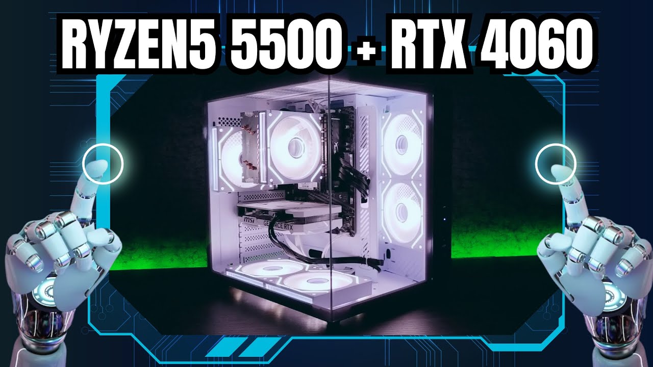 Сборка ПК  Ryzen5 5500 + RTX 4060  Build PC TimeLapse