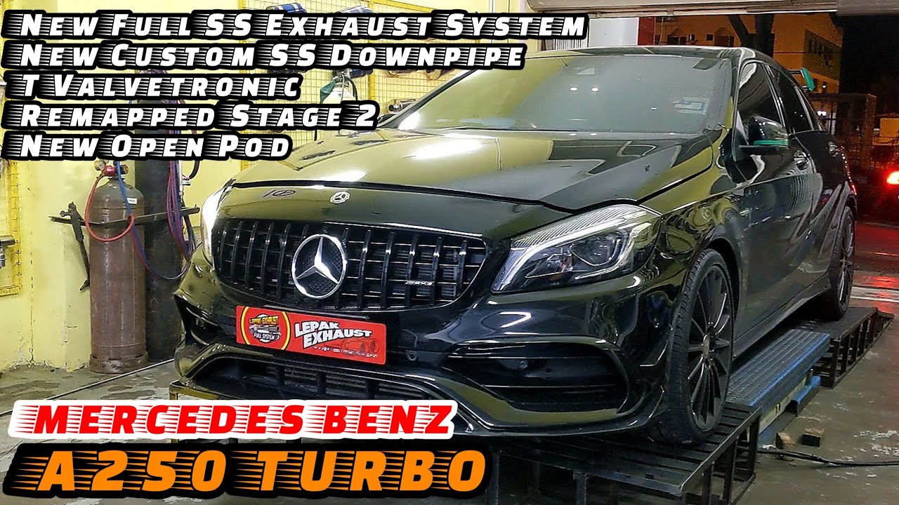 New Full SS Exhaust System, Downpipe, Valvetronic & Remapped Stage 2 | MERCEDES BENZ A250 TURBO