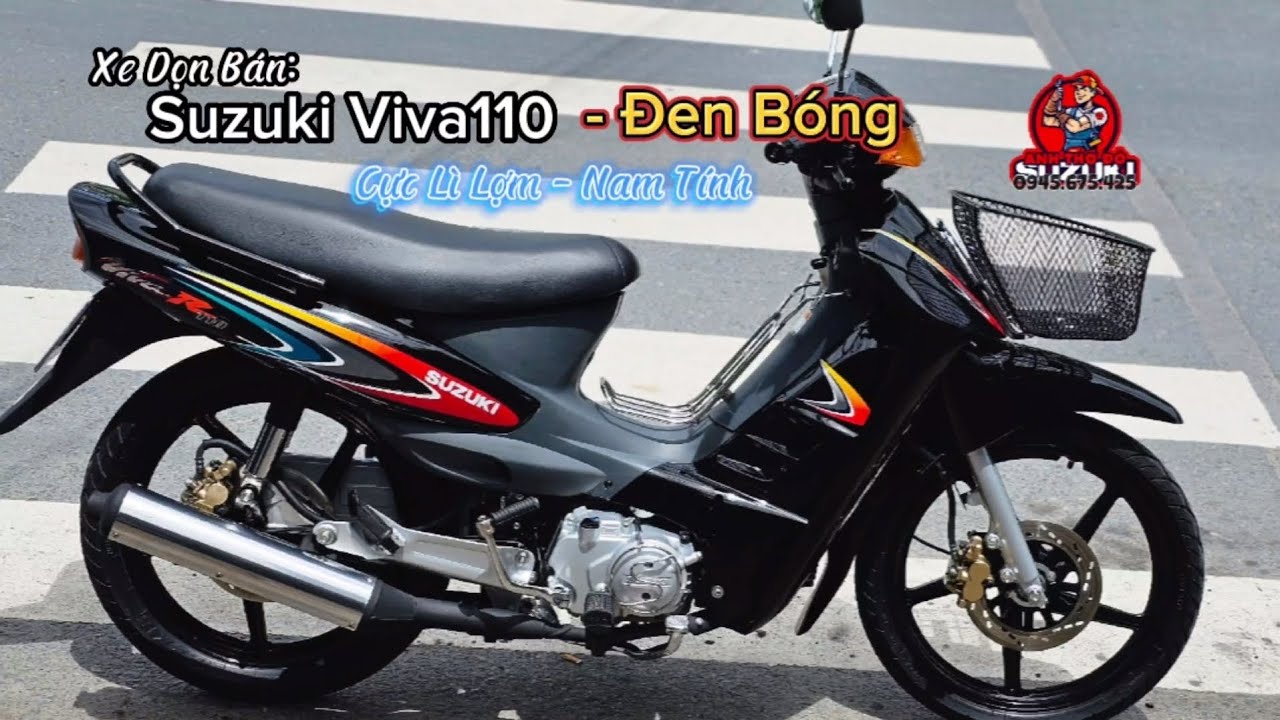 Xe Dọn Bán: Su Viva110 Đen Bóng Dọn Mới Cứng - Cực Lì Lợm & Nam Tính. ATĐSZK 0945.675.425