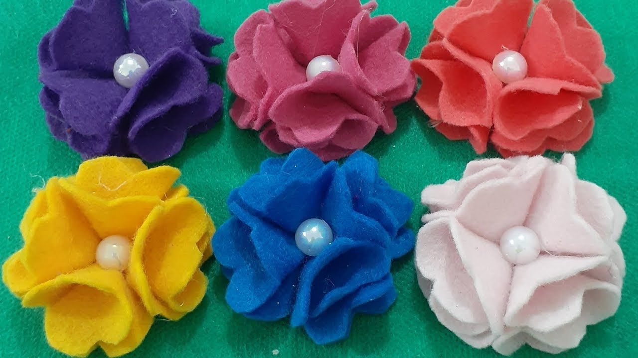 Como fazer Flor de Feltro Fácil e Rápida 🌺