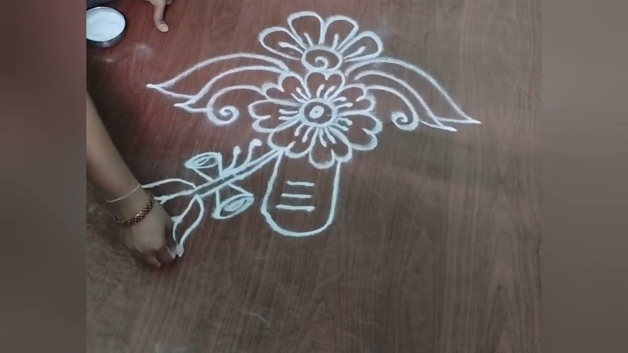 Maha Shivaratri muggulu # simple design#likeandsubscribe 