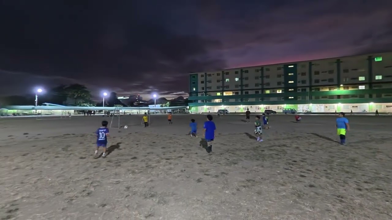 Soccer game with other team at night!