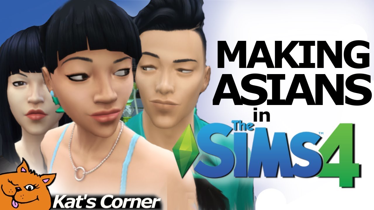 Sims 4 CAS Tutorial - How to Make Asian Looking Sims