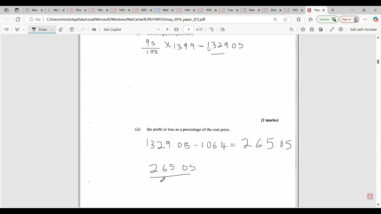 CXC MATH PAPER 2 2025