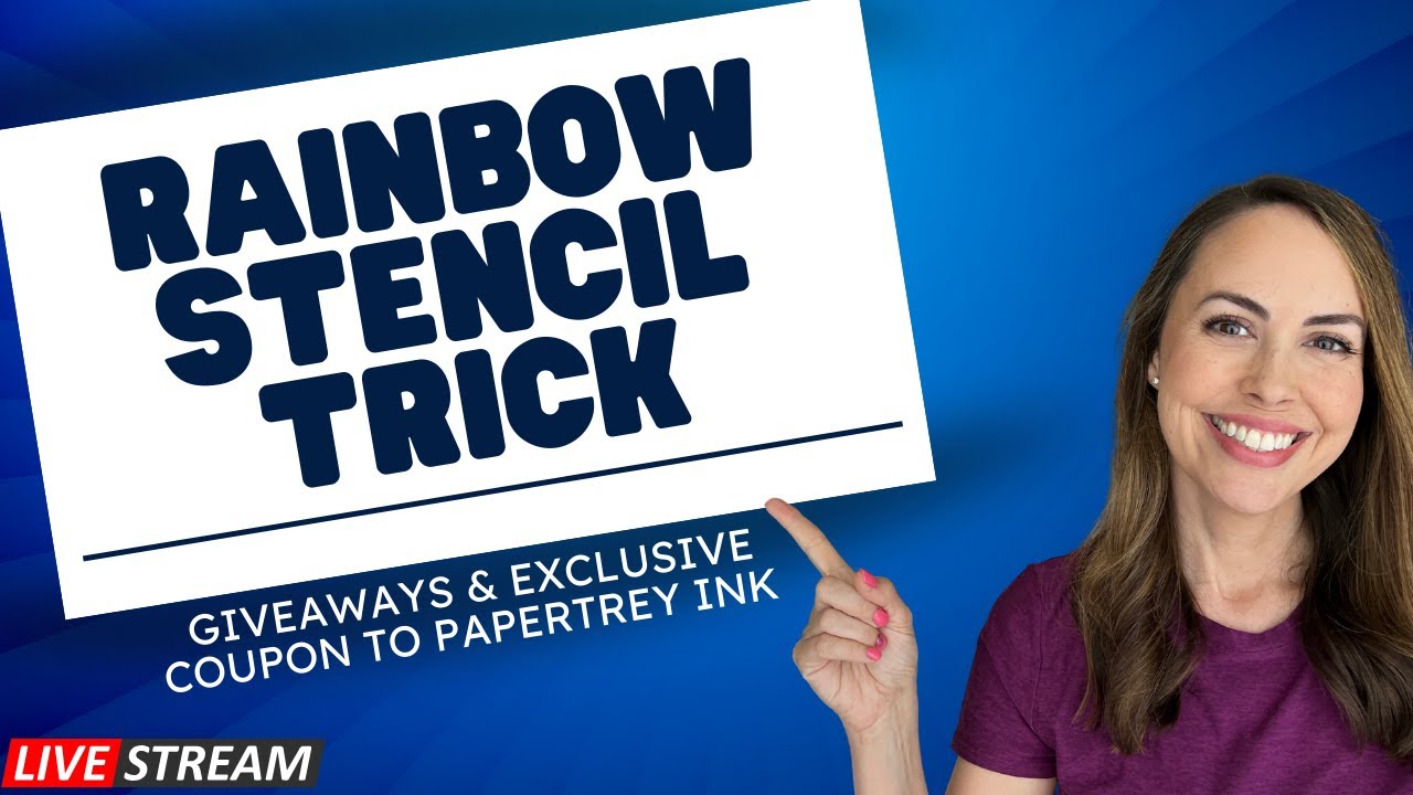 You NEED This Rainbow Stencil Trick | Papertrey Ink Birthday Cards